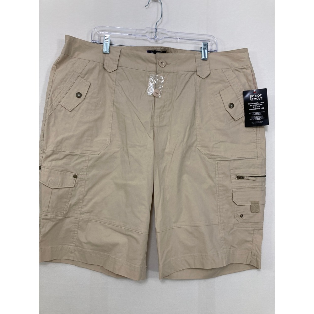 New Roaman's Cargo Shorts size 20W Tan Khaki Multi Pocket Outdoor Hiking Utility